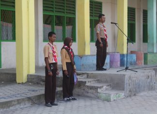 Upacara Penutupan Penerimaan Tamu Ambalan SMK Dharma Bhakti Kota Jambi